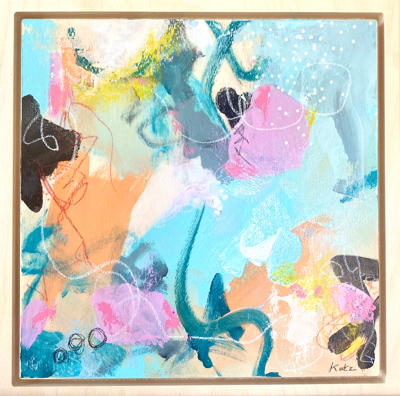 π΄ Trust - 12 x 12β Original Abstract on Birchwood panel & frame
