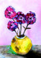 "Flowers For You" Tryptich 14 x 30" Original Paintings