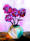 "Flowers For You" Tryptich 14 x 30" Original Paintings