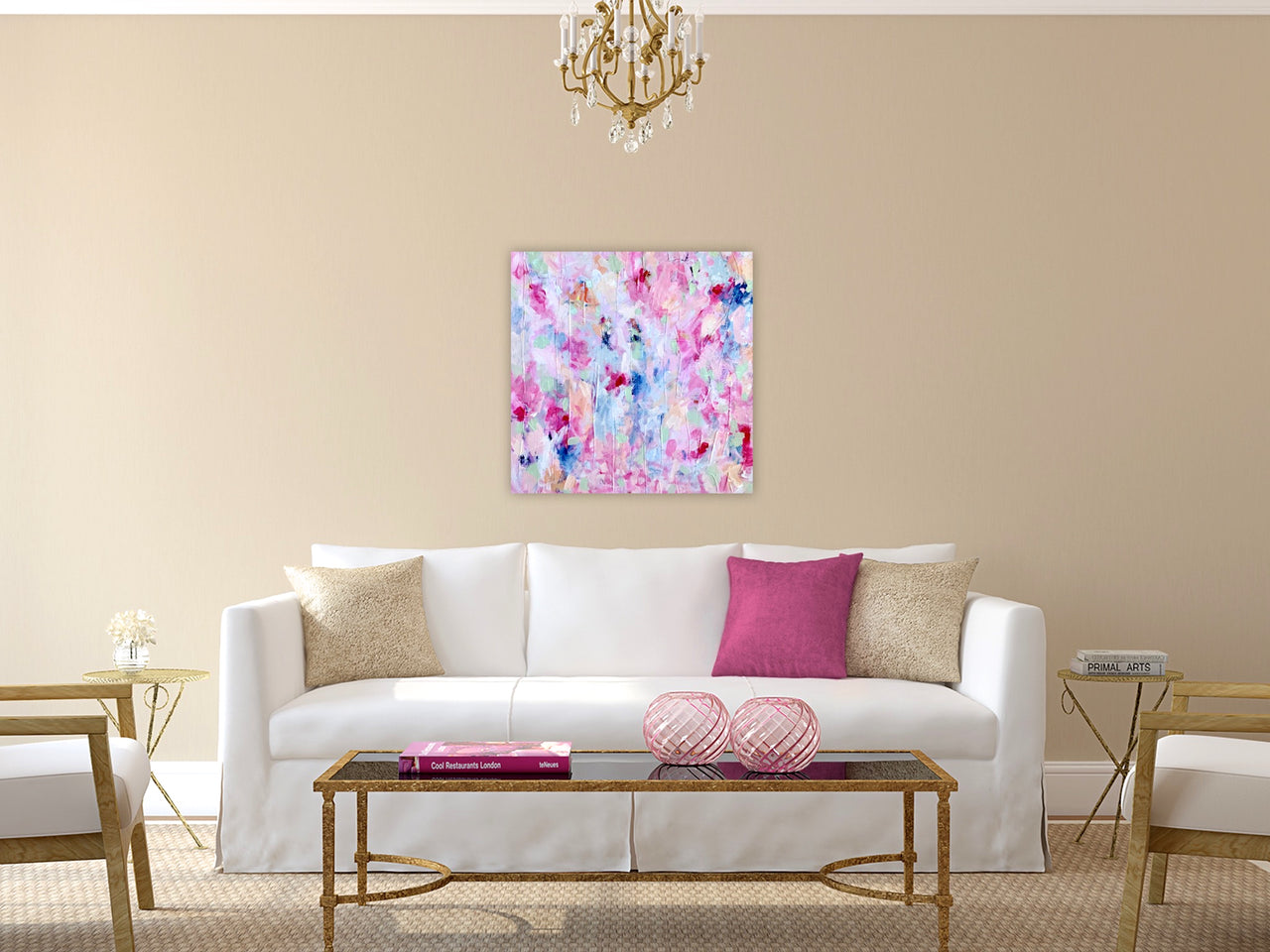 "Little Pink Number" 24 x 24" Original Painting