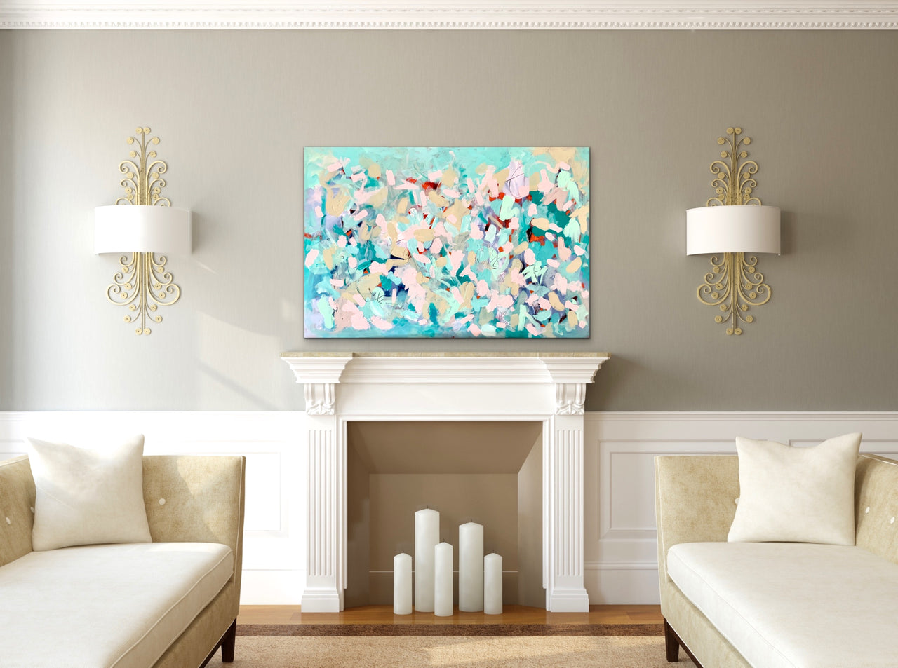 "Gelato Dreams" 24 x 36" Original Painting