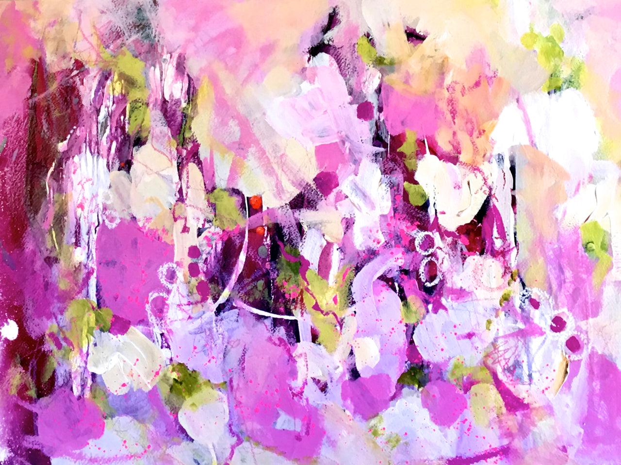 🔴 "Pink Sorbet" 22 x 29" Original Painting