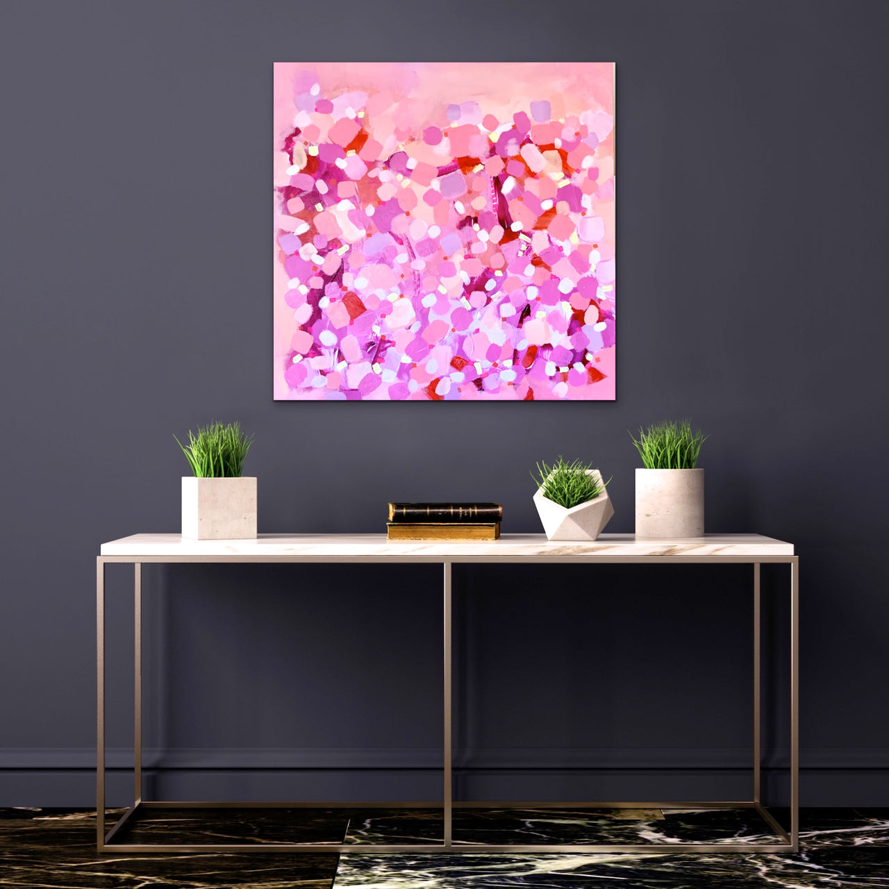 "Cotton Candy" 30 x 30" Original Painting